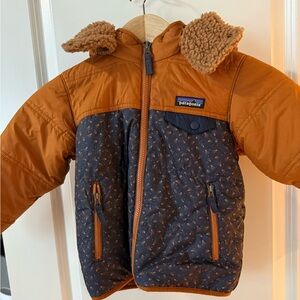 Patagonia Kids' Reversible Orange and Navy Puffer Jacket